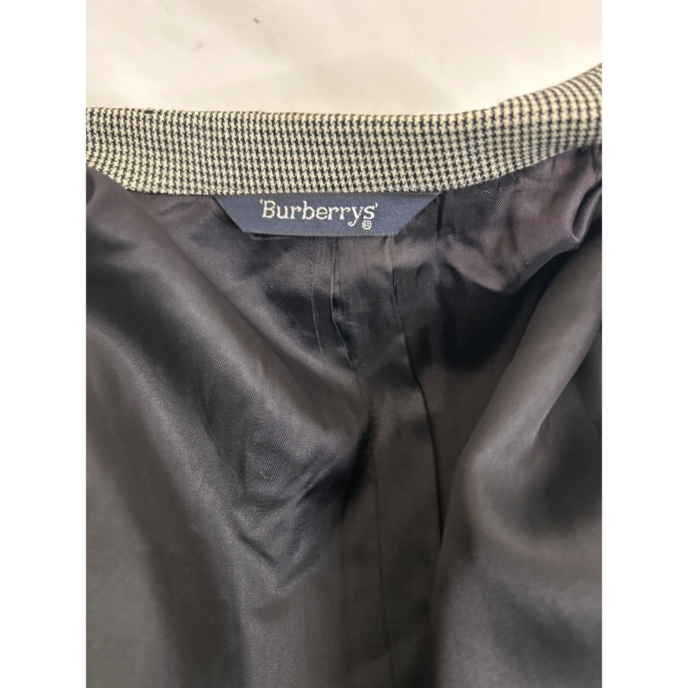 BURBERRYS Black White Houndstooth 6 Button DB Double Closure Wool Sport Coat 42R - Picture 11 of 12